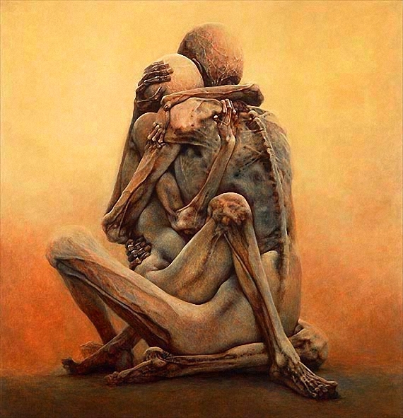 Lovers by Zdzislaw Beksinski